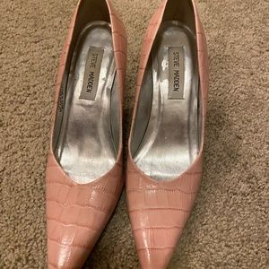Steve Madden pink croco heels
